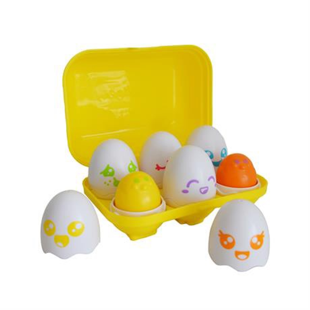 Sorter Toomies Jajka w żółtej wytłaczance 6 szt (E73560) (5011666015814) - obraz 1