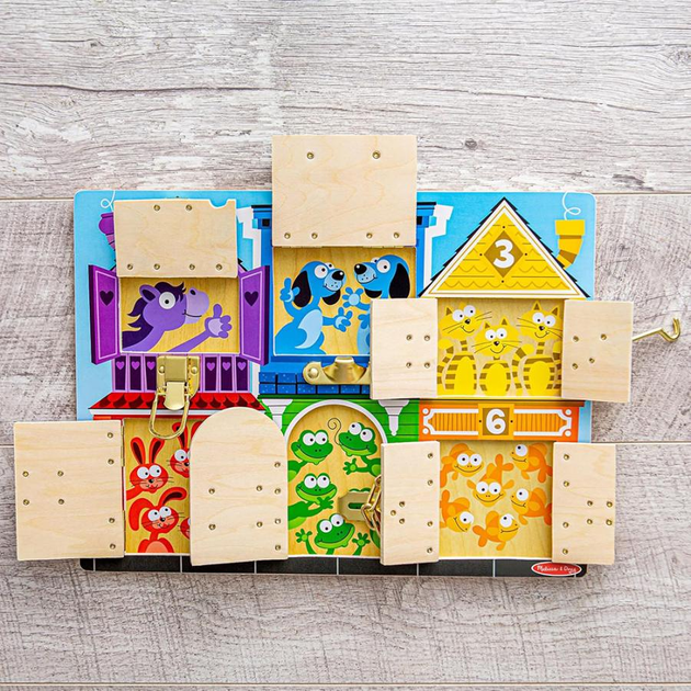 Дерев’яна дошка Melissa & Doug із засувками (SM93406/6075185) (681147006140) - зображення 7