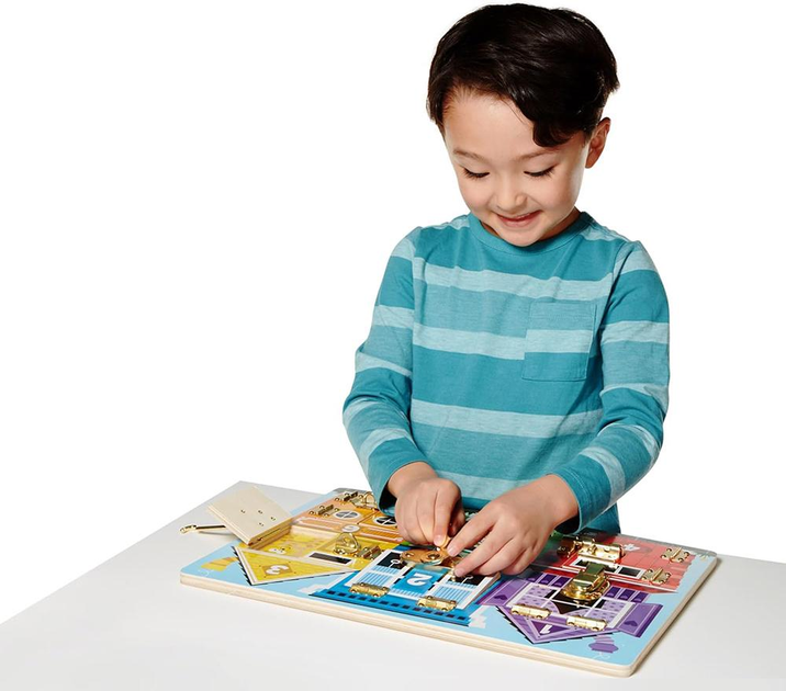 Дерев’яна дошка Melissa & Doug із засувками (SM93406/6075185) (681147006140) - зображення 8