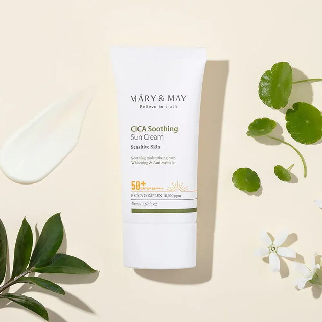 Сонцезахисний крем Mary&May Cica Soothing SPF50+ PA++++ 50 мл (8809670681609) - зображення 4
