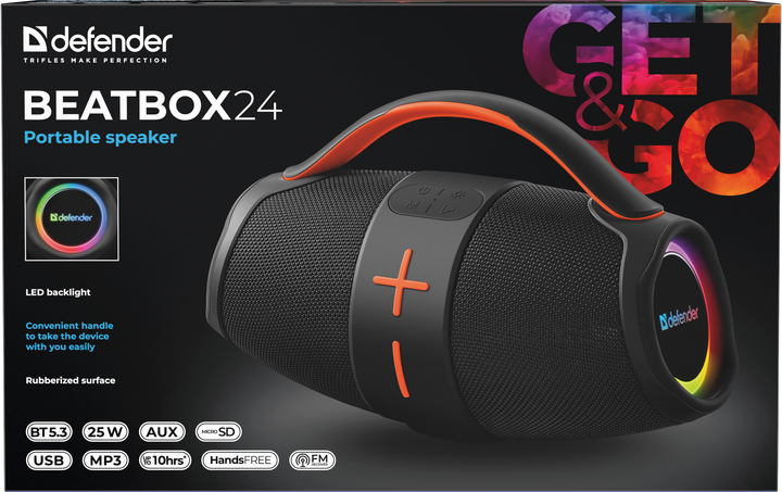 Портативна колонка Defender Beatbox 24 25W RGB Black (4745091890432) - зображення 10