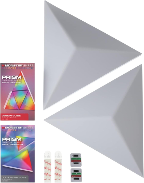 Lampa ścienna Monster Smart Prism LED 3D Start Kit Panels (MLB71034WW) - obraz 1