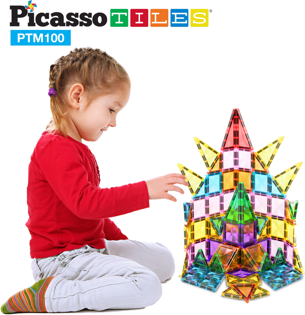Magnetyczne klocki Picasso Tiles Mini Diamond Series 100 elementów (817338022327) - obraz 5