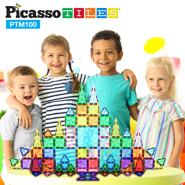 Magnetyczne klocki Picasso Tiles Mini Diamond Series 100 elementów (817338022327) - obraz 6