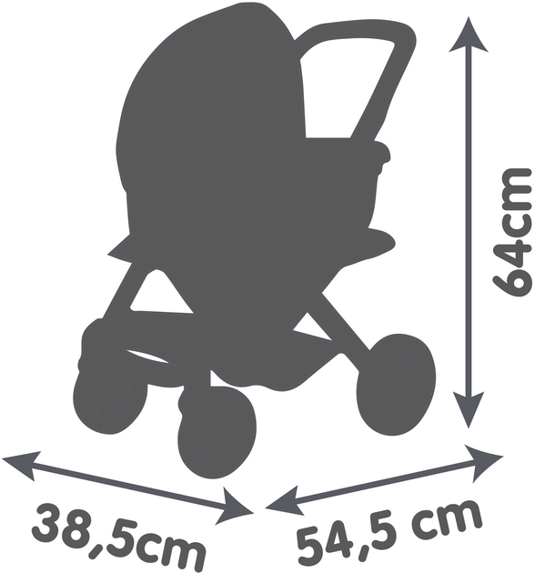 Wózek dla lalki Smoby Maxi-Cosi 3 w 1 spacerowy i głęboki 54.5 x 38.5 x 64 cm (7600253121) - obraz 2