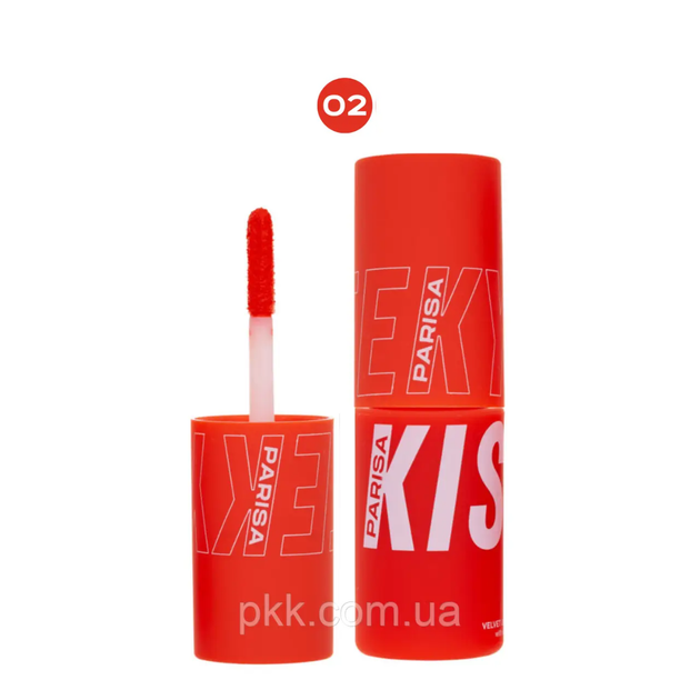 Рум'яна помада рідка для обличчя та губ Parisa Cosmetics Cheek Kiss № 02 Кораловий - Фото 1 Рум'яна помада рідка для обличчя та губ Parisa Cosmetics Cheek Kiss № 02 Кораловий - изображение 1