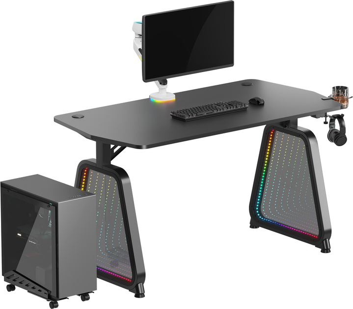 Biurko gamingowe ULTRADESK Booster Black (UDESK-BO-BA/BB) - obraz 3