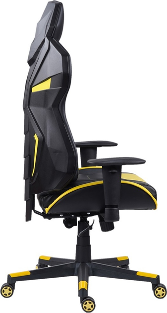 Fotel gamingowy Marvo CH-133 Black/Yellow (6932391924822) - obraz 4