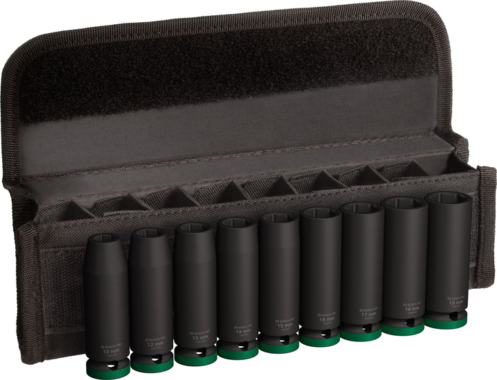 Zestaw udarowych nasadek głębokich Bosch PRO 9 szt. 1/2" (2608003039) - obraz 1