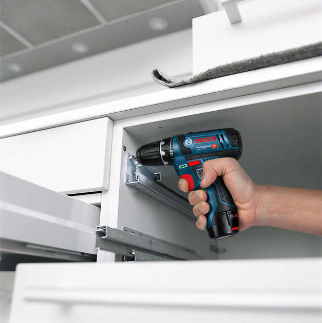 Акумуляторний дриль-шурупокрут Bosch Professional GSR 12V-15 + Набір біт +свердла (39 шт.) у м'якому кейсі (0615990G6L) - зображення 7
