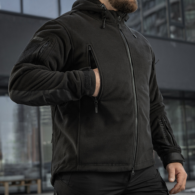 Флісова кофта з капюшоном M-Tac Windblock Division Gen.II Black розмір 3XL - Фото 5 Флісова кофта з капюшоном M-Tac Windblock Division Gen.II Black розмір 3XL - зображення 5
