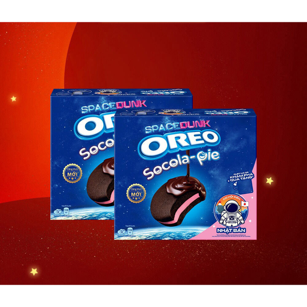 Печиво Oreo Socola Pie Space Dunk у шоколаді з полуницею 336 г (12