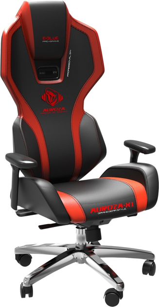 Fotel gamingowy E-Blue Auroza X1 Red (EEC301P) + Zestaw gamingowy E-blue Polygon w prezencie! - obraz 7