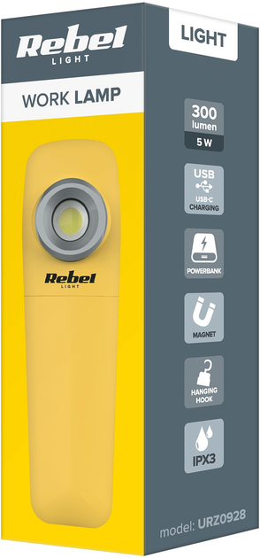 Lampa warsztatowa Rebel 5 W COB (5901890104715) - obraz 6