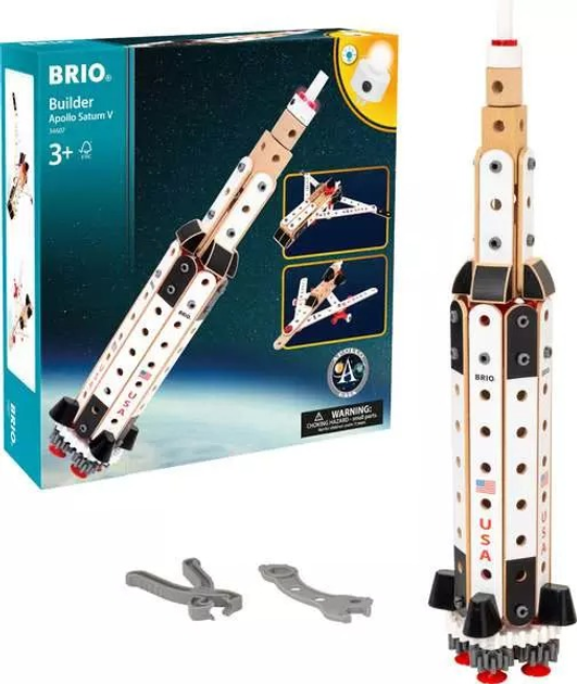 Конструктор Brio Будівельник Аполлон Сатурн V 91 деталь 34607 (63460700) (7312350346077) - зображення 2