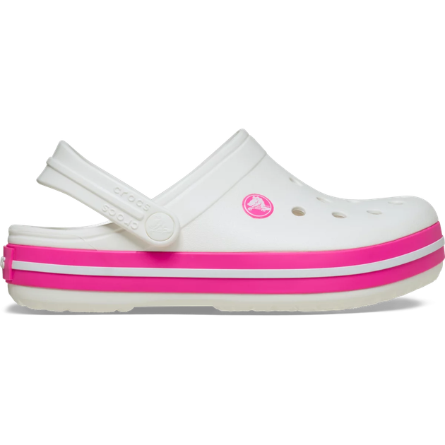 Детские сабо Crocs Juniors' Crocband™ Clog 34 Вайт/пинк 207006 - изображение 4