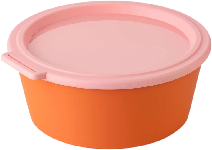 Pojemnik do przechowywania żywności Koziol Nora Box z pokrywką pomarańczowo-różowy 1.3 l (4002942691298) - obraz 1