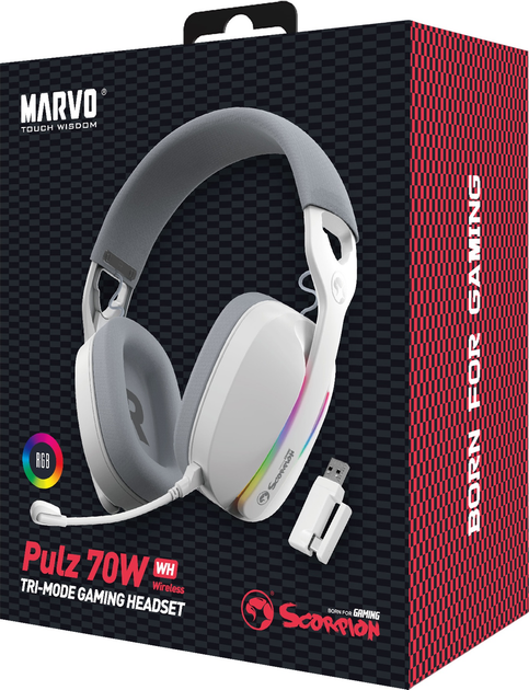 Навушники Marvo Pulz 70W White (HG9086W WH) - зображення 9