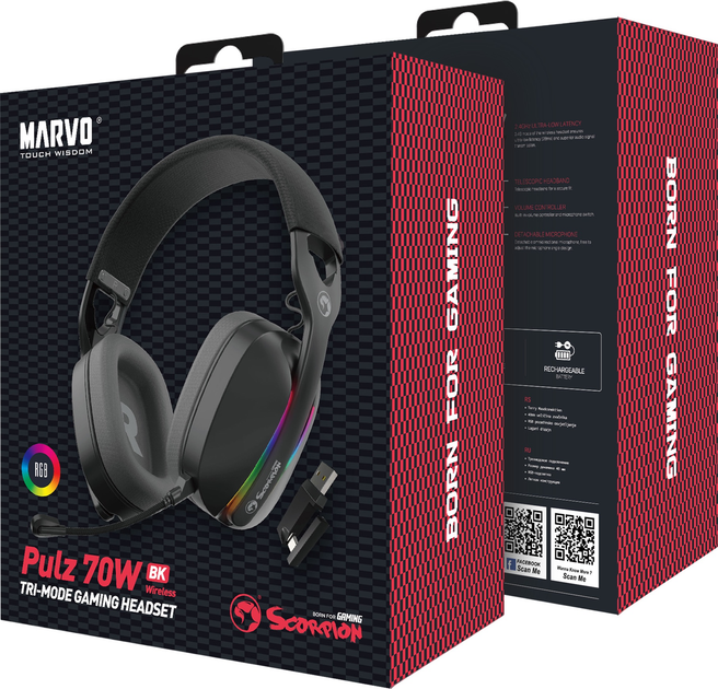 Навушники Marvo Pulz 70W Black (HG9086W BK) - зображення 10