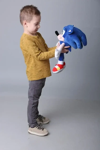 М'яка іграшка Сонік Sonic 28 см Синій з мультфільму - Фото 2 М'яка іграшка Сонік Sonic 28 см Синій з мультфільму - зображення 2