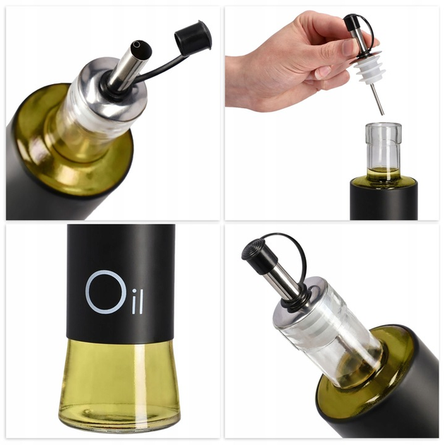 Zestaw butelek na oliwę i ocet Kadax z dozownikiem 2 x 320 ml (5903699436912) - obraz 5