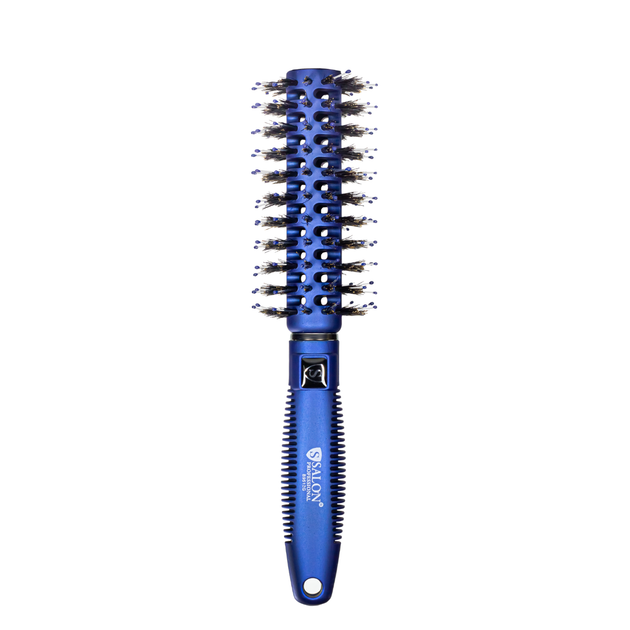Щётка-брашинг для волос круглая продувная Salon Professional (9512 G), Синяя - Фото 1 Щётка-брашинг для волос круглая продувная Salon Professional (9512 G), Синяя - изображение 1