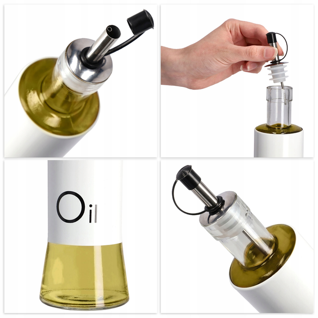Zestaw butelek na oliwę i ocet Kadax z dozownikiem 2 x 320 ml (5903699436929) - obraz 5