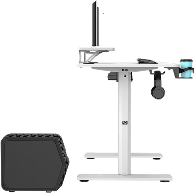 Biurko gamingowe ULTRADESK Highlander White (UDESK-HG-WT) - obraz 3