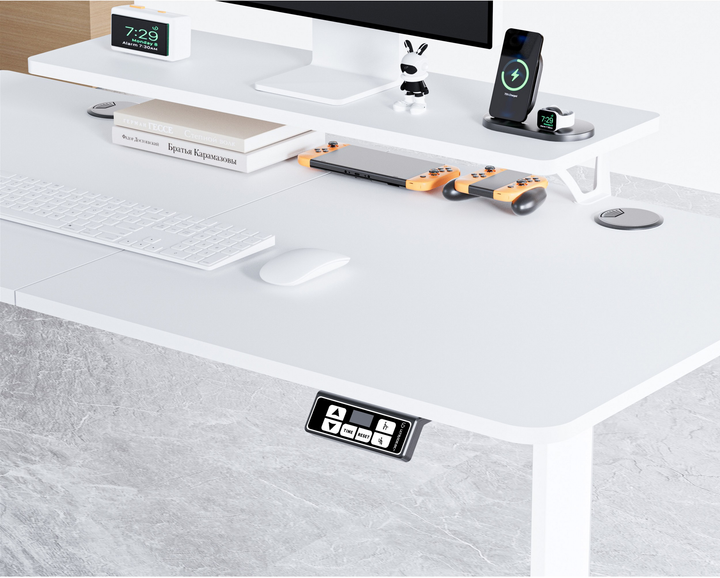 Biurko gamingowe ULTRADESK Highlander White (UDESK-HG-WT) - obraz 8