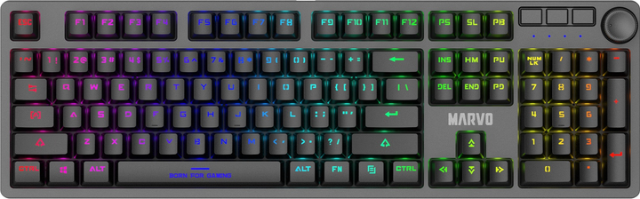 Klawiatura przewodowa Marvo KG954 Jixian Blue USB Black (KG954 EN) - obraz 1