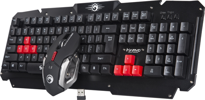 Комплект бездротовий Marvo KW509 Black (KW509 CZ/SK) - зображення 1