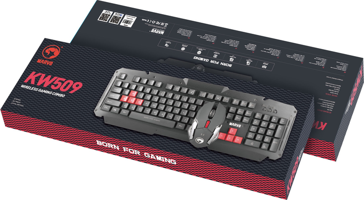 Комплект бездротовий Marvo KW509 Black (KW509 CZ/SK) - зображення 6