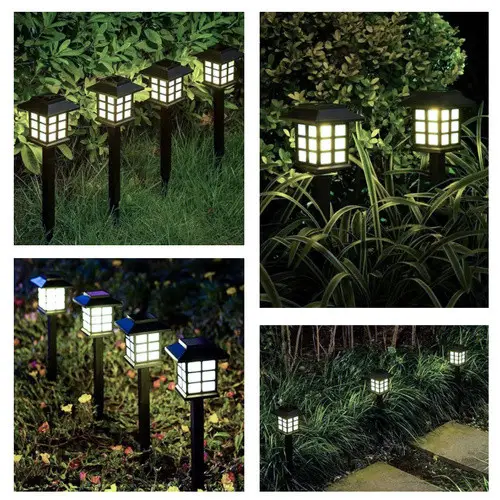 Солнечные садовые LED фонари "Домики" 6 шт Gardlov 25421 - уличные светильники на солнечной батарее для сада и двора - изображение 2