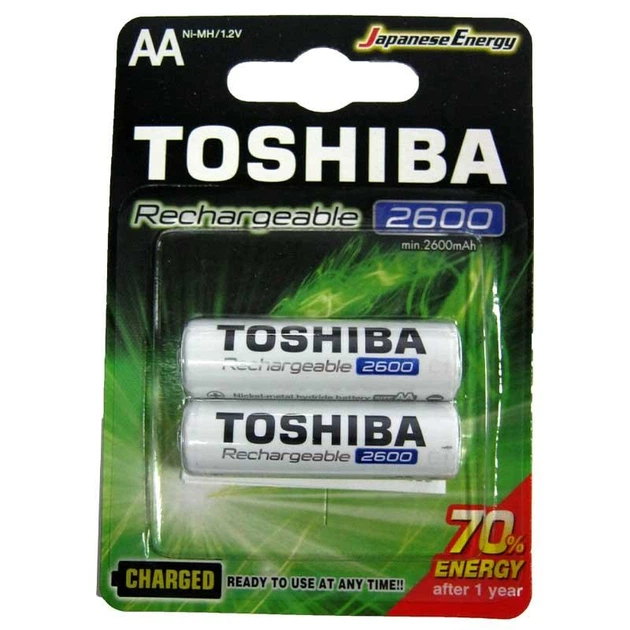 Акумулятор TOSHIBA HR6 AA 2600mAh Ready to Use Ni-MH 2bl - Фото 3 Акумулятор TOSHIBA HR6 AA 2600mAh Ready to Use Ni-MH 2bl - зображення 3