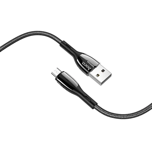 Кабель HOCO USB to Micro U89 2,4A 1,2m black - изображение 2