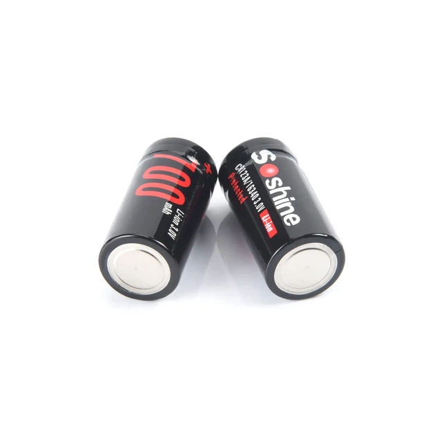 Акумулятор Soshine CR123/16340-3.0V 700mAh, Protected, напруга 3.0В як у CR123 батарейки - изображение 6