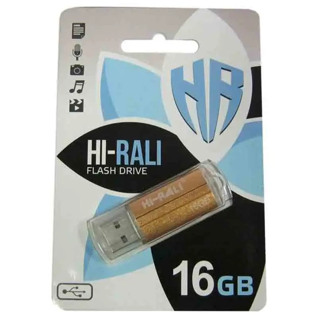 Флешка Hi-Rali 16GB Corsair бронза - Фото 2 Флешка Hi-Rali 16GB Corsair бронза - изображение 2