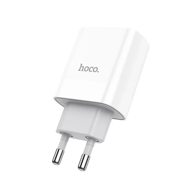 Зарядне HOCO 1USB 1Type-C PD20W QC3.0 3.1A білe - Фото 9 Зарядне HOCO 1USB 1Type-C PD20W QC3.0 3.1A білe - зображення 9