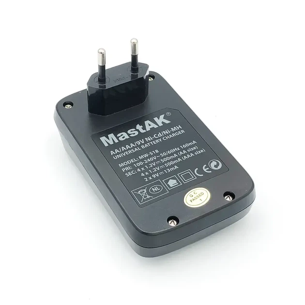 Зарядне MASTAK MW-518 для 1-4 елементів АА, ААА, крона Ni-Mh, Ni-Cd - изображение 3