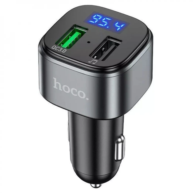 FM-модулятор HOCO E67 2USB QC3.0 BT5.0 black - Фото 4 FM-модулятор HOCO E67 2USB QC3.0 BT5.0 black - изображение 4