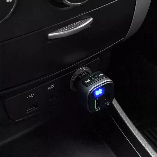 FM-модулятор HOCO E67 2USB QC3.0 BT5.0 black - Фото 8 FM-модулятор HOCO E67 2USB QC3.0 BT5.0 black - изображение 8