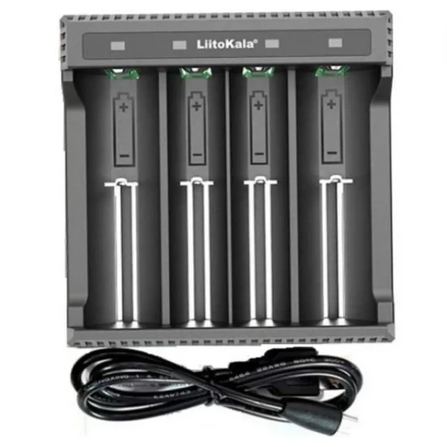 Зарядне LiitoKala Lii-L4 для 1-4 елементів 10440-26650 Li-Ion від USB - Фото 1 Зарядне LiitoKala Lii-L4 для 1-4 елементів 10440-26650 Li-Ion від USB - изображение 1