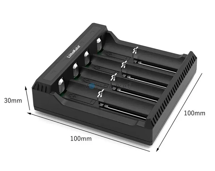 Зарядне LiitoKala Lii-L4 для 1-4 елементів 10440-26650 Li-Ion від USB - Фото 6 Зарядне LiitoKala Lii-L4 для 1-4 елементів 10440-26650 Li-Ion від USB - изображение 6