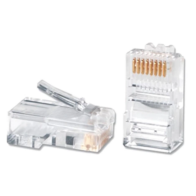 Конектор ATCOM RJ45 8p8c 100шт у пакеті білі 3796 - Фото 2 Конектор ATCOM RJ45 8p8c 100шт у пакеті білі 3796 - зображення 2