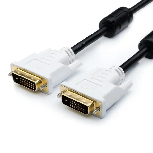 Кабель ATCOM DVI - DVI 24/24pin 1.8m чорний 8057 - изображение 2