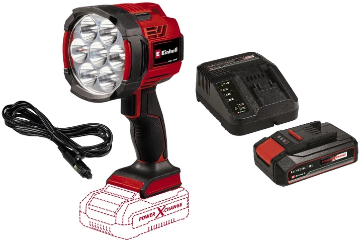 Ліхтар ручний акумуляторний Einhell X-Change TE-CL 18/2500 LiAC Kit 2.5 Ah (4514145K) - Фото 7 Ліхтар ручний акумуляторний Einhell X-Change TE-CL 18/2500 LiAC Kit 2.5 Ah (4514145K) - изображение 7