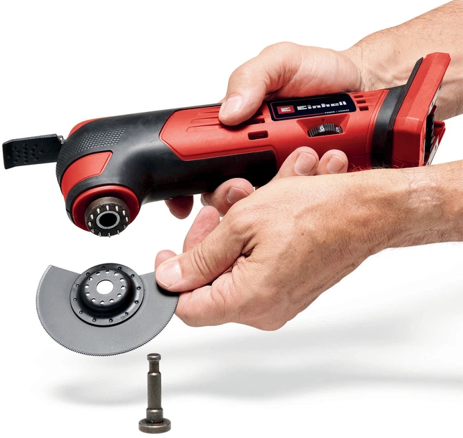 Багатофункціональний інструмент Реноватор акумуляторний Einhell X-Change TE-MG 18/1 Li - Solo (4465195) - Фото 4 Багатофункціональний інструмент Реноватор акумуляторний Einhell X-Change TE-MG 18/1 Li - Solo (4465195) - изображение 4