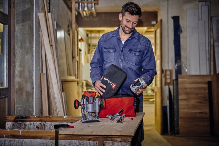 Фрезер кромковий акумуляторний безщітковий Einhell Professional X-Change TP-ET 18 Li BL - Solo (4350412) - изображение 12