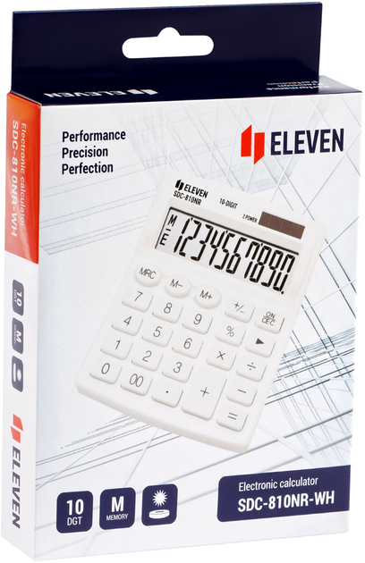 Калькулятор Eleven 10-розрядний White (SDC-810NRWHE) - зображення 4