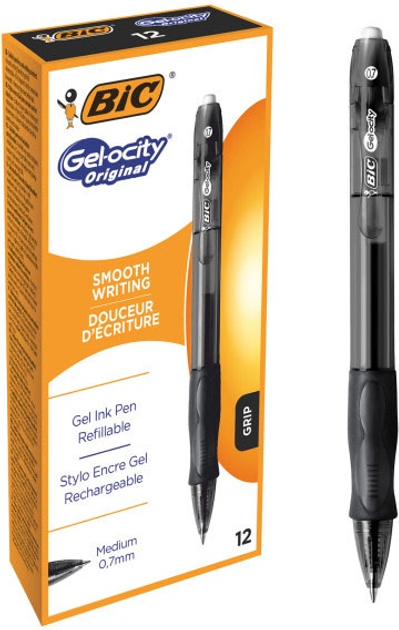 Набір гелевих ручок BIC Gelocity Original 12 шт Чорних (3086126600659) - зображення 2